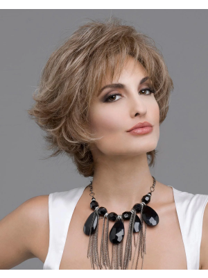 Premium Front-Lace Echthaar-Perücke – Kurz & Voluminös für Elegante Looks