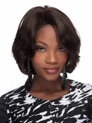 Kappenlos Hübsche Wellige Mittle Afro Amerikanisch Perücke