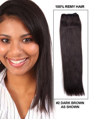 Scharmant 14" Gerade Indinanische Remy Haarverlängerung