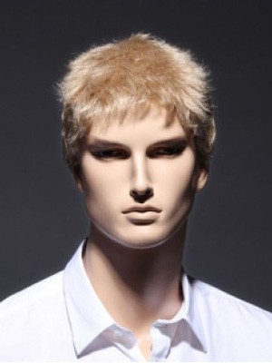 Männer Perücke Wig JM-W04 Mann Mannequin Schaufensterpuppe Haare Weiß Silber 