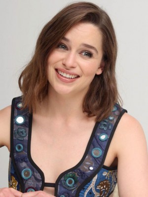 Süß Wellig Emilia Clarke Spitzefront Echthaar Perücke