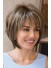 8 Zoll Braune Pixie-Bob Echthaarperücke mit Beigeblonden Highlights – Kappenlos