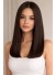 Premium Lace Front Echthaarperücke Damen – Lange Glatte Dunkelbraune Menschenhaar Perücke mit Unsichtbarem Haaransatz und Natürlichem Look