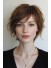 Echthaarperücke Damen Kurz Braun – Moderner Pixie Cut mit Leichtem Pony, Maschinengefertigte Menschenhaar Perücke, Natürliches Volumen und Alltagstauglicher Look