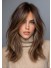 Luxus HD Front Lace Echthaar Perücke mit Balayage Highlights – Mittellange Stufige Damenperücke in Kühlem Aschbraun, 100% Human Hair, Natürlicher Fall & Elegantes Volumen