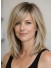 12 Zoll Beigeblonde Gestufte Lob Echthaarperücke für Damen mit Seitenpony und Lace Front