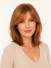 12 Zoll Kupfer-Auburn Lob Echthaarperücke für Damen mit Lace Front und weichen Wellen