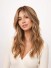 18 Zoll Honig-Karamellblonde Echthaarperücke für Damen mit Lace Front und weichen Wellen