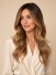 22 Zoll Braun-Blonde Balayage Echthaarperücke für Damen mit Lace Front und weichen Wellen