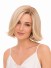 10 Zoll Champagner-Beigeblonde Bob Echthaarperücke für Damen mit Lace Front