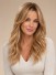 20 Zoll Honig-Beigeblonde Gestufte Langhaar Echthaarperücke für Damen mit Lace Front und Karamell-Highlights
