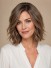  Taupe-Aschbraune Gestufte Bob-Lob Echthaarperücke für Damen mit Lace Front