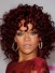Scharmante Rot Rihanna Frisur Mittle Lockige Perücke