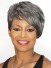 Populärste Seittrennige Franse Kurze Graue Perücke