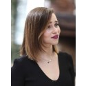 Schick Gerade Emilia Clarke Spitzefront Echthaar Perücke