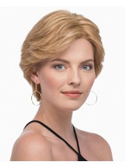 Realistische Echthaar Perücke für Damen – Kurzer blonder Pixie-Schnitt, maschinell gefertigt, natürlicher Fall & hoher Tragekomf