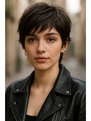 Maschinell Gefertigte Echthaar Perücke Kurz Pixie Schnitt – Natürliche Damenperücke, Modern, Leicht, Alltagstauglich, Voluminös