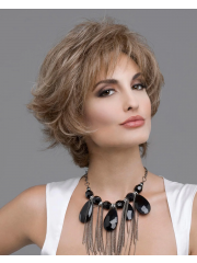 Premium Front-Lace Echthaar-Perücke – Kurz & Voluminös für Elegante Looks