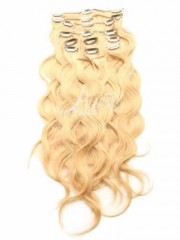 10 Stücke Von 18" Köpfer Wellige Clip In Ganz Kopf Set