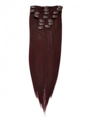 Feine Gerade 10 Stücke Von 14" Clip In Ganz Kopf Set