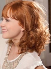 Bewundernswerte Gute Wellig Kappenlose Synthetik Perücke