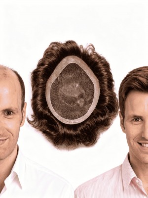 Staunenswert Klassische Vollspitze Echthaar Toupet