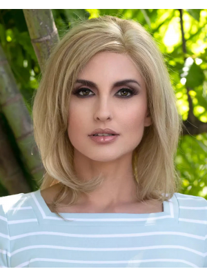 Echthaar Lace Front Perücke in Blond – Natürlicher Haaransatz, Eleganter Bob-Look