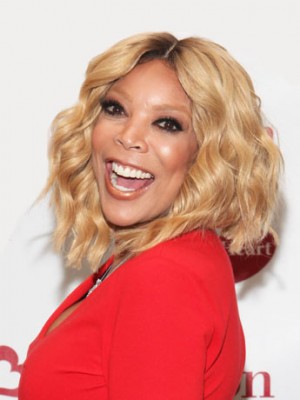 Fein Wellig Wendy Williams Spitzefront Echthaar Perücke