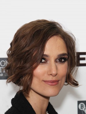 Wunderschön Wellig Keira Knightley Spitzefront Echthaar Perücke