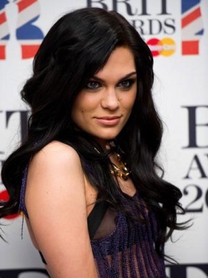 Jessie J Lange Wellige Mode Spitzefront Perücke