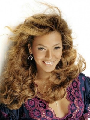 Mit Höher Qualität Lange Wellige Beyonce Frisur Handgebundene Perücke