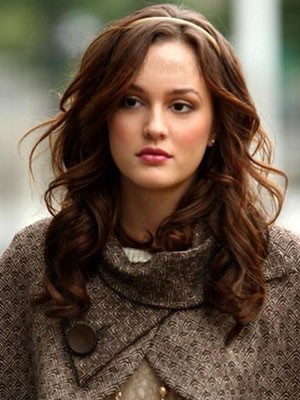 Leighton Meester Verführerische Frisur Echthaar Spitzefront Perücke