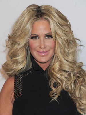 Wunderbar Wellig Spitzefront Kim Zolciak Echthaar Perücke