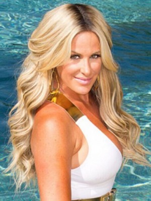 Sehr Populär Kim Zolciak Wellig Spitzefront Kunsthaar Perücke