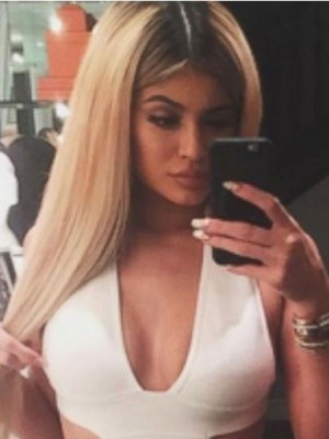 Zauberhaft Kylie Jenner Gerade Mono Top Kunsthaar Perücke