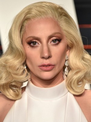 Schimmernd Lady Gaga Wellig Spitzefront Synthetische Perücke