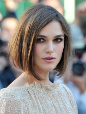 Verführerisch Gerade Spitzefront Keira Knightley Echthaar Perücke