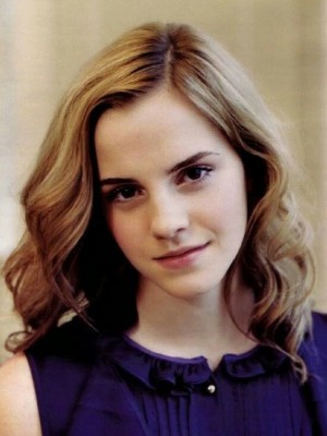 Glänzend Wellig Spitzefront Echthaar Emma Watson Perücke