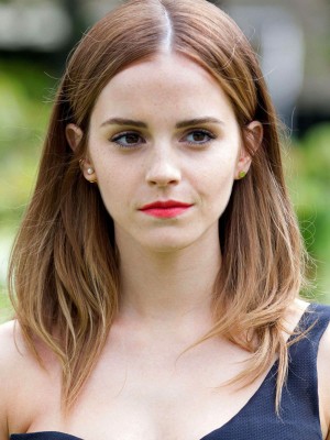 Emma Watson Beeindruckende Gerade Spitzefront Echthaar Perücke