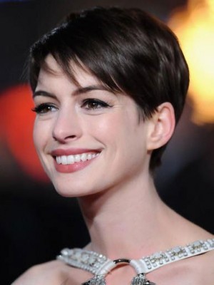 Elfe Anne Hathaway Spitzfront Synthetisch Perücke