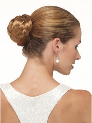 Synthetische Braune Updo Mit Druckempfindliche Clips