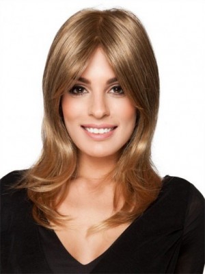 Monofilament Bezahlbar Lange Wellige Blonde Perücke