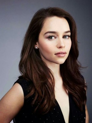 Eindrucksvoll Emilia Clarke Wellig Spitzefront Echthaar Perücke