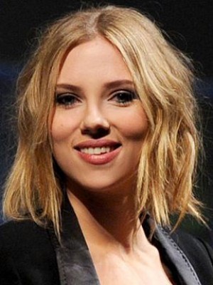 Seidenweiche Wellig Spitzefront Kunsthaar Scarlett Johansson Perücke