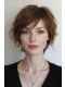 Echthaarperücke Damen Kurz Braun – Moderner Pixie Cut mit Leichtem Pony, Maschinengefertigte Menschenhaar Perücke, Natürliches Volumen und Alltagstauglicher Look