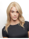 Front-Lace Echthaar-Perücke – 100% Menschenhaar, blond, natürlich, seidig & stylbar, unsichtbarer Haaransatz, hochwertige Damenperücke mit realistischem Look für Alltag & Beauty-Styles
